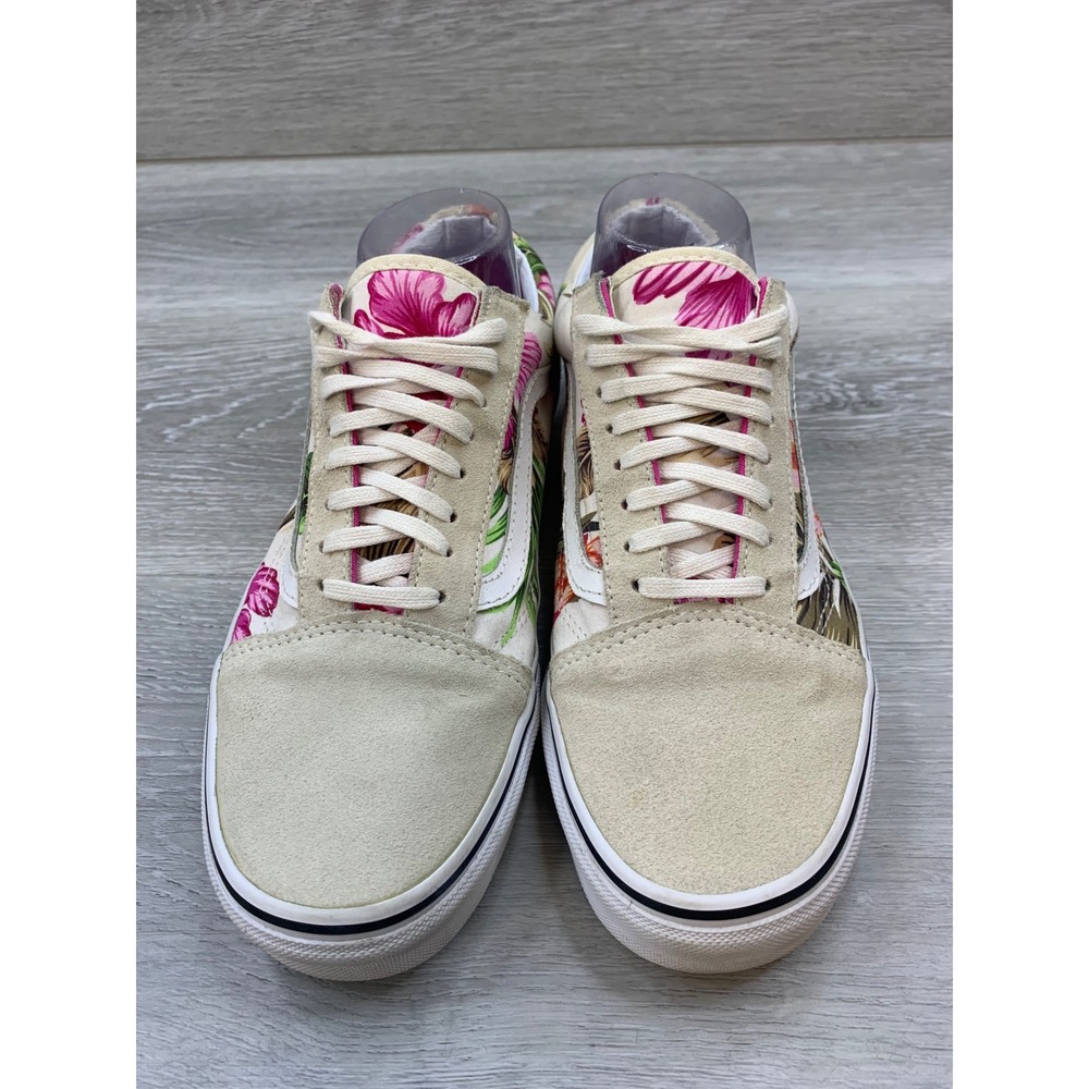 Vans Old Skool Tropical Floral Hibiscus Suede Sneakers Women's Classic 9 - Picture 2 of 10